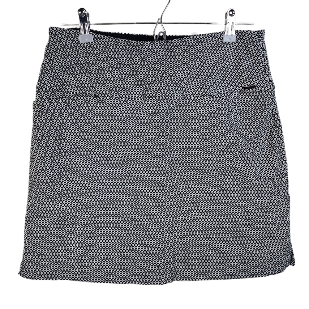 2/$15 SC&CO Geometric Black and White Print Athletic Skort Skirt with Pockets